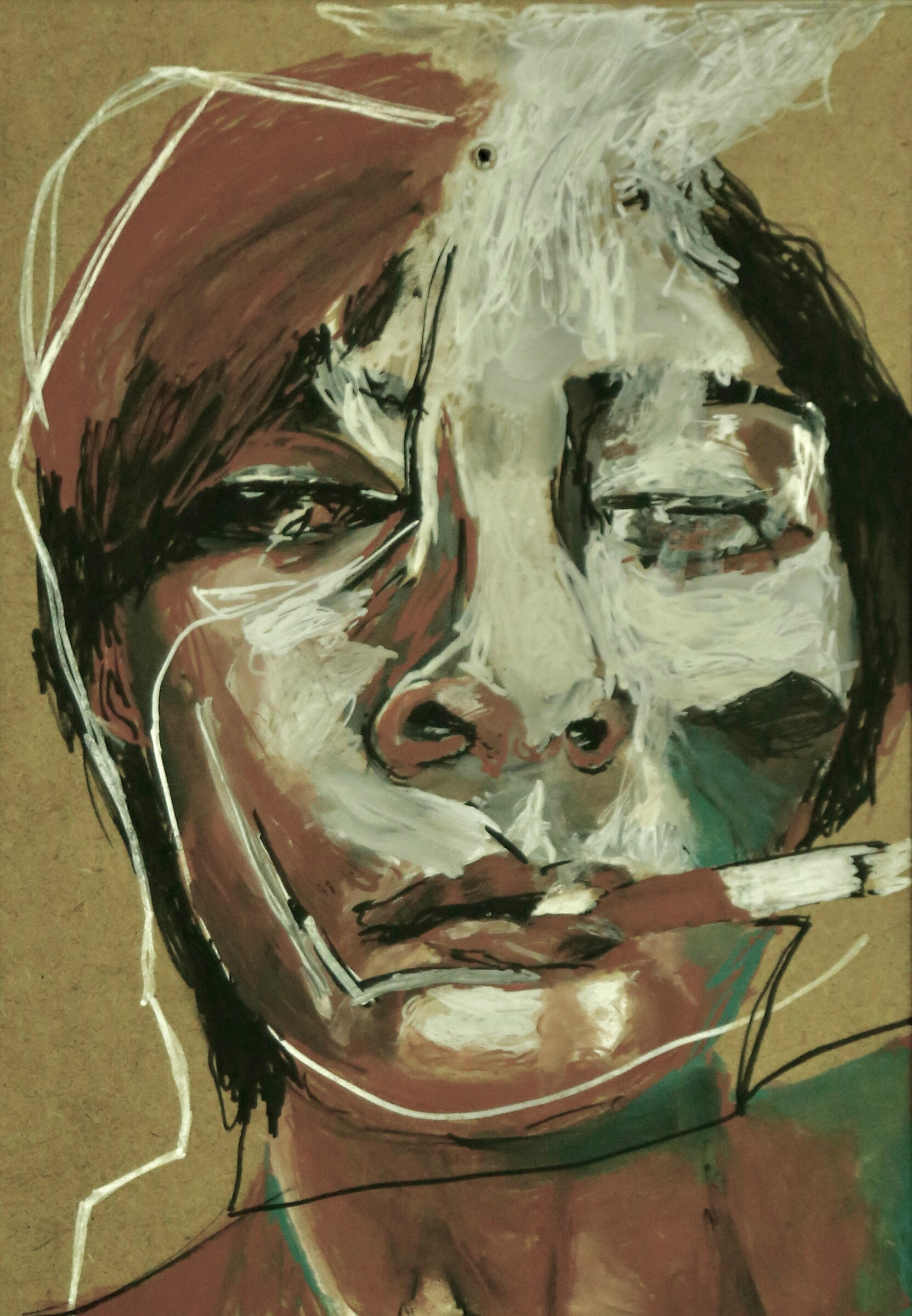 Self-Portrait V, 2017 · Acrylic paint on board Self-Portrait V, 2017 · Acrylic paint on board