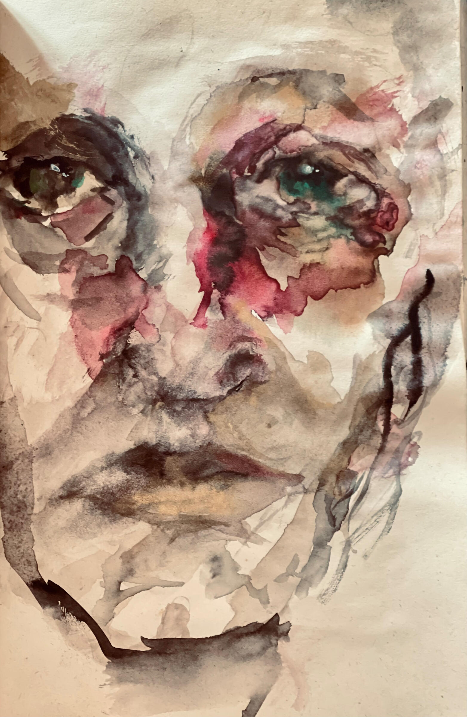 Self-Portrait IV, 2025 · Watercolor on paper Self-Portrait IV, 2025 · Watercolor on paper