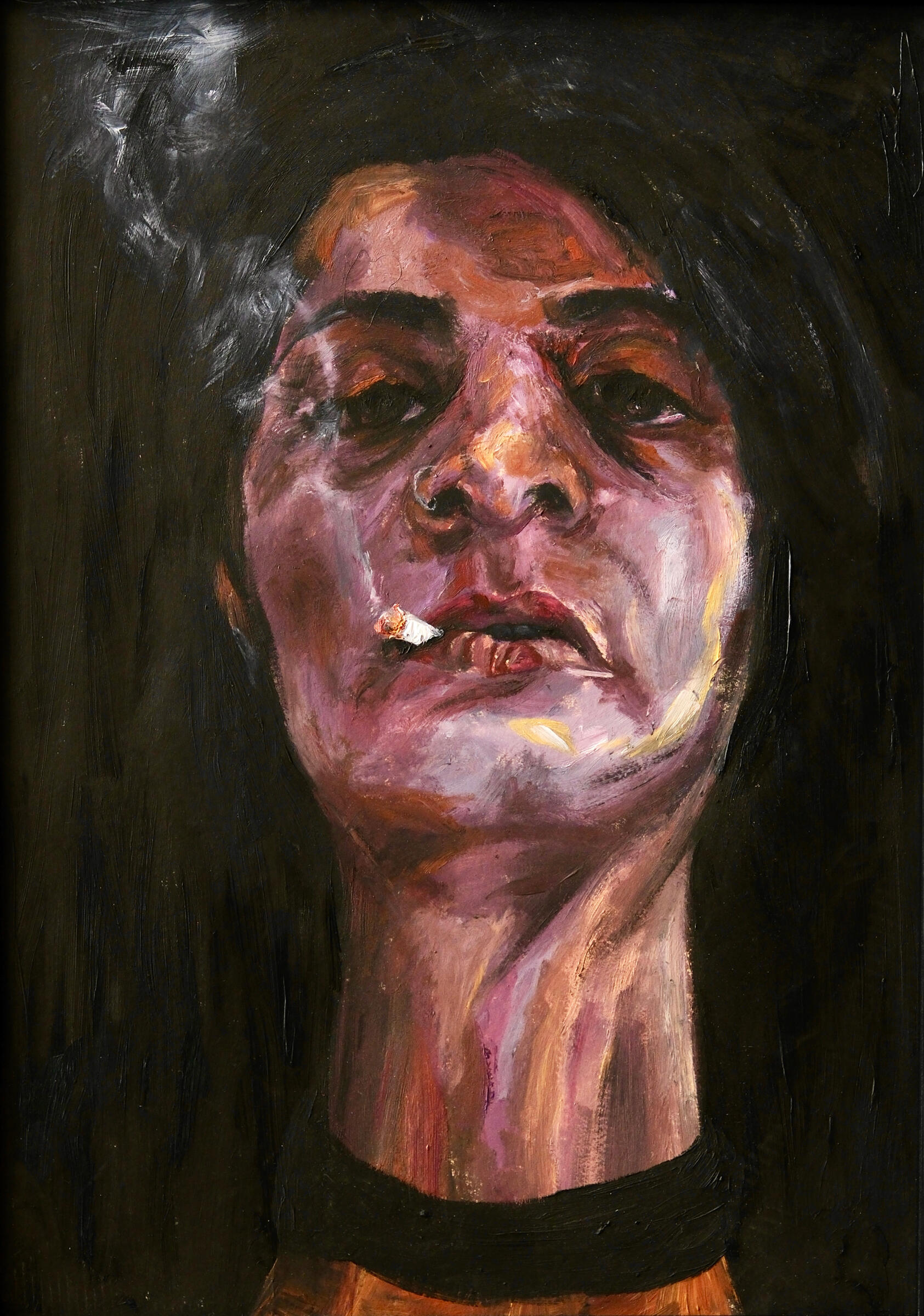 Self-Portrait III · Oil paint on cardboard · 30 × 45 cm Self-Portrait III · Oil paint on cardboard · 30 × 45 cm
